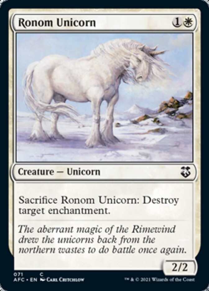 Ronom Unicorn [Dungeons & Dragons: Adventures in the Forgotten Realms Commander] | The Time Vault CA