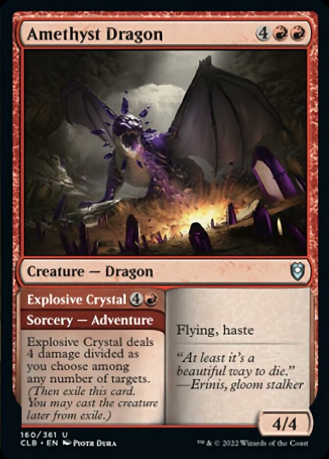 Amethyst Dragon // Explosive Crystal [Commander Legends: Battle for Baldur's Gate] | The Time Vault CA