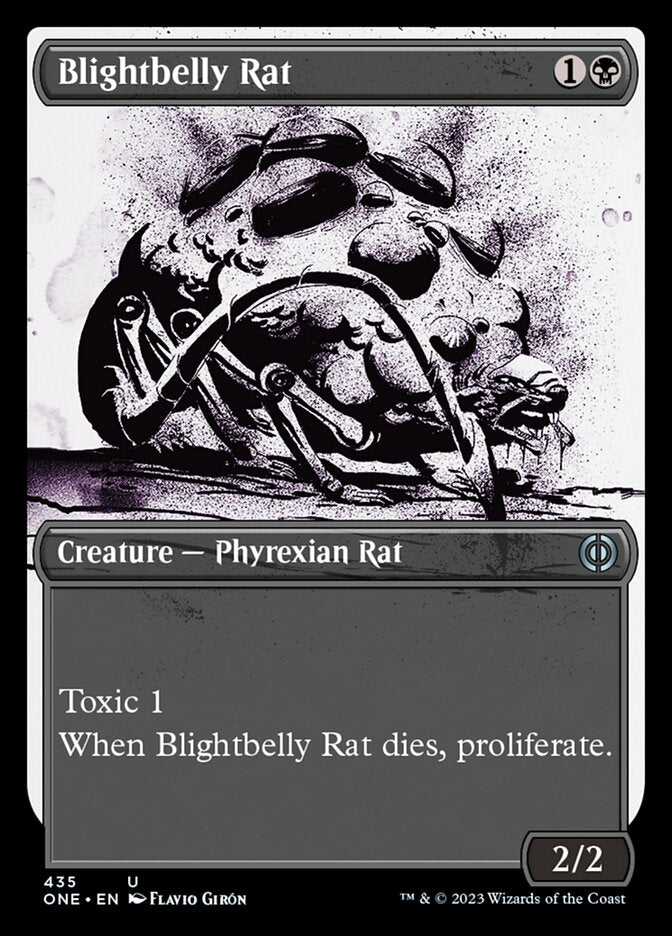 Blightbelly Rat (Showcase Ichor Step-and-Compleat Foil) [Phyrexia: All Will Be One] | The Time Vault CA