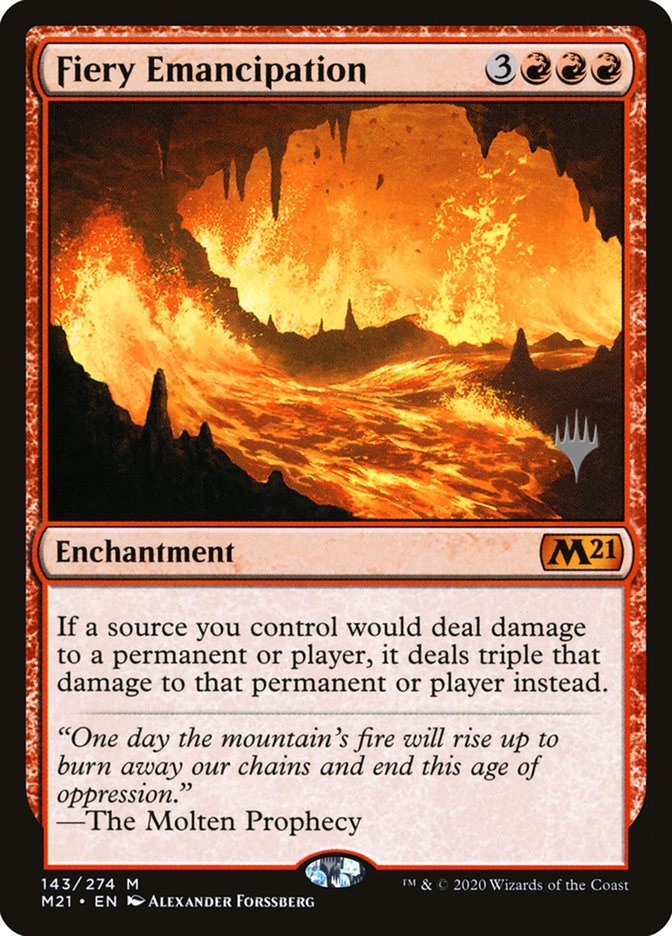 Fiery Emancipation (Promo Pack) [Core Set 2021 Promos] | The Time Vault CA