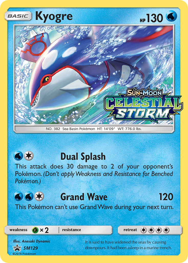 Kyogre (SM129) [Sun & Moon: Black Star Promos] | The Time Vault CA