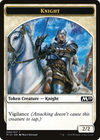 Knight Token [Core Set 2019 Tokens] | The Time Vault CA