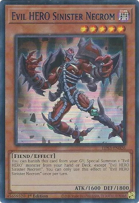 Evil HERO Sinister Necrom (Blue) [LDS3-EN026] Ultra Rare | The Time Vault CA