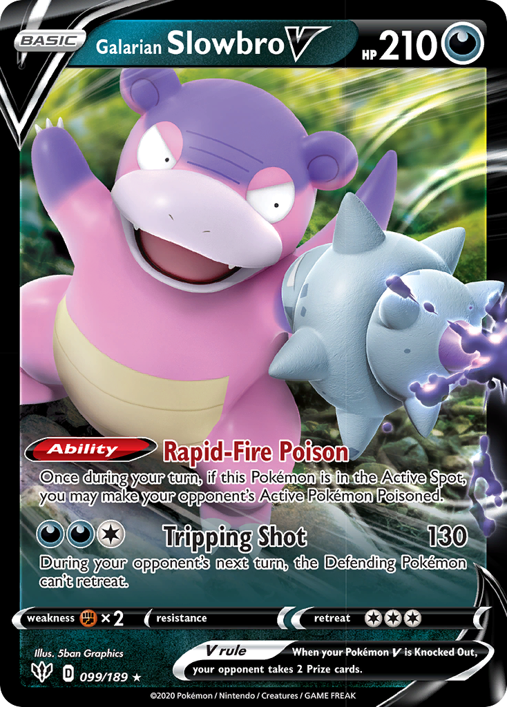 Galarian Slowbro V (099/189) [Sword & Shield: Darkness Ablaze] | The Time Vault CA