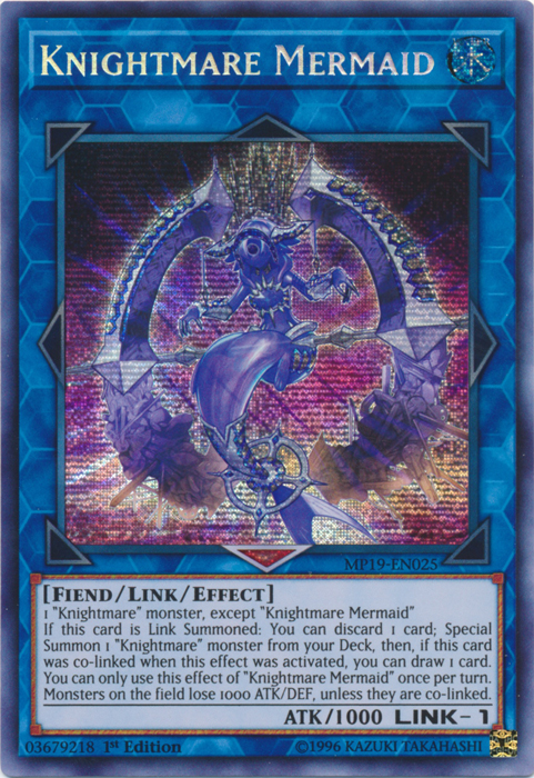 Knightmare Mermaid [MP19-EN025] Prismatic Secret Rare | The Time Vault CA