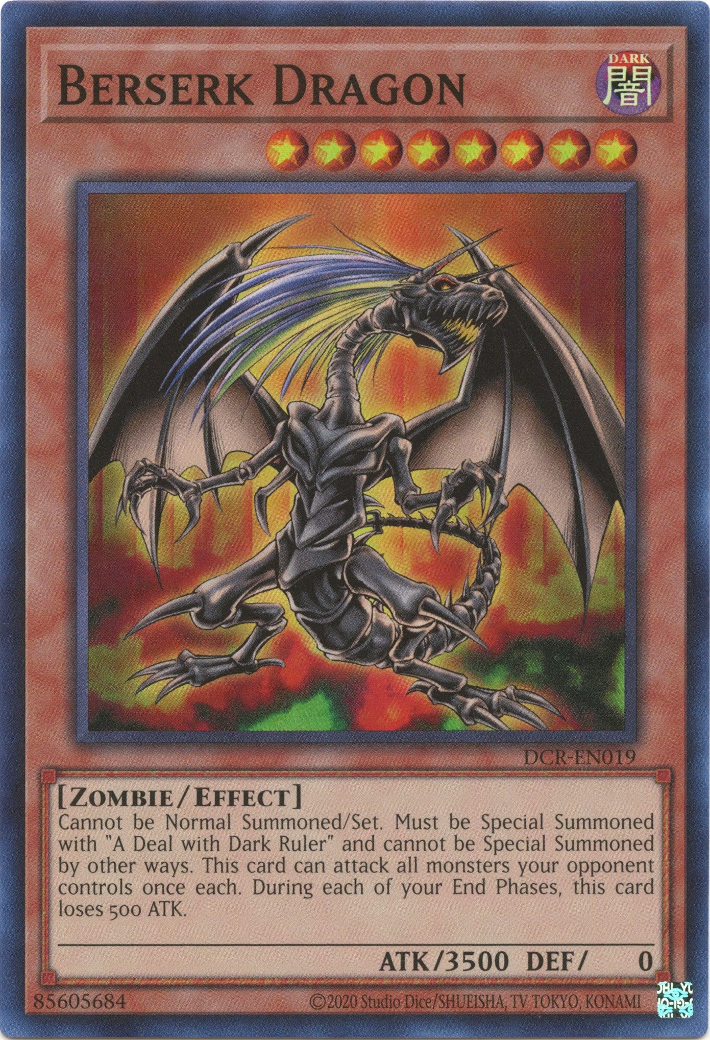 Berserk Dragon (25th Anniversary) [DCR-EN019] Super Rare | The Time Vault CA