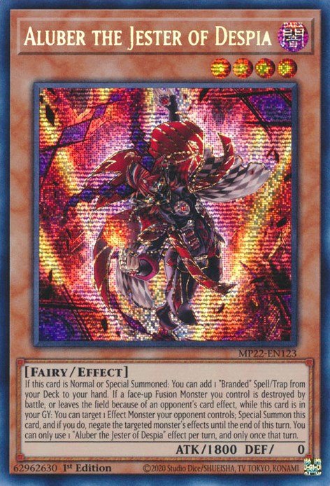 Aluber the Jester of Despia [MP22-EN123] Prismatic Secret Rare | The Time Vault CA