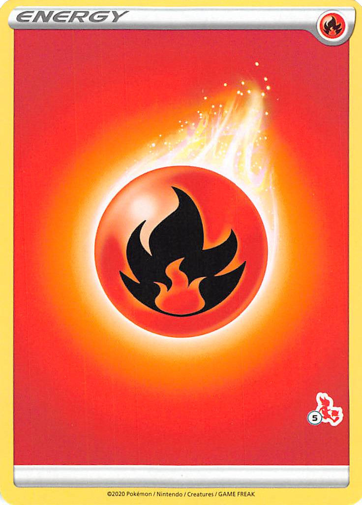 Fire Energy (Cinderace Stamp #5) [Battle Academy 2022] | The Time Vault CA