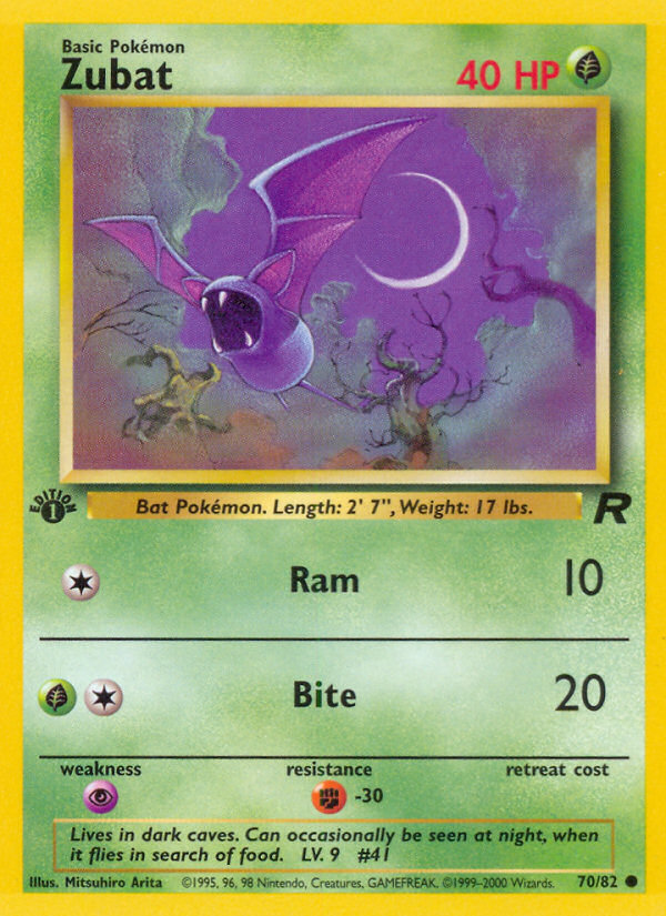 Zubat (70/82) [Team Rocket 1st Edition] | The Time Vault CA