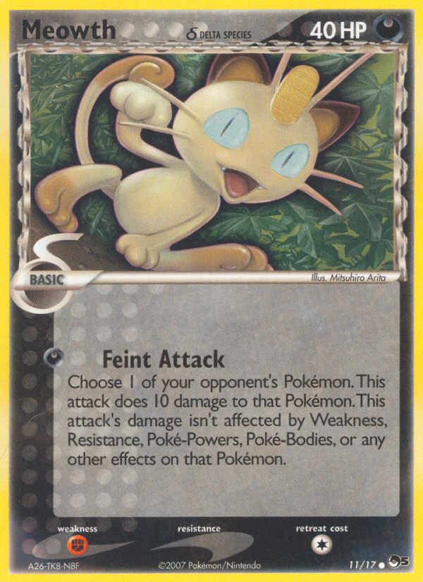 Meowth (11/17) (Delta Species) [POP Series 5] | The Time Vault CA