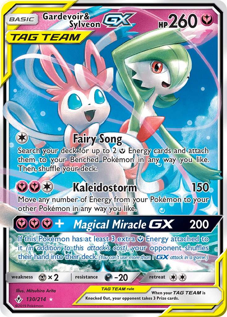 Gardevoir & Sylveon GX (130/214) [Sun & Moon: Unbroken Bonds] | The Time Vault CA