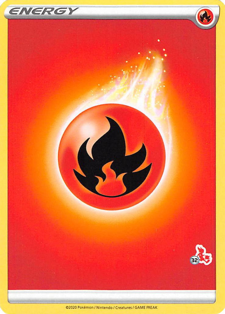 Fire Energy (Cinderace Stamp #32) [Battle Academy 2022] | The Time Vault CA