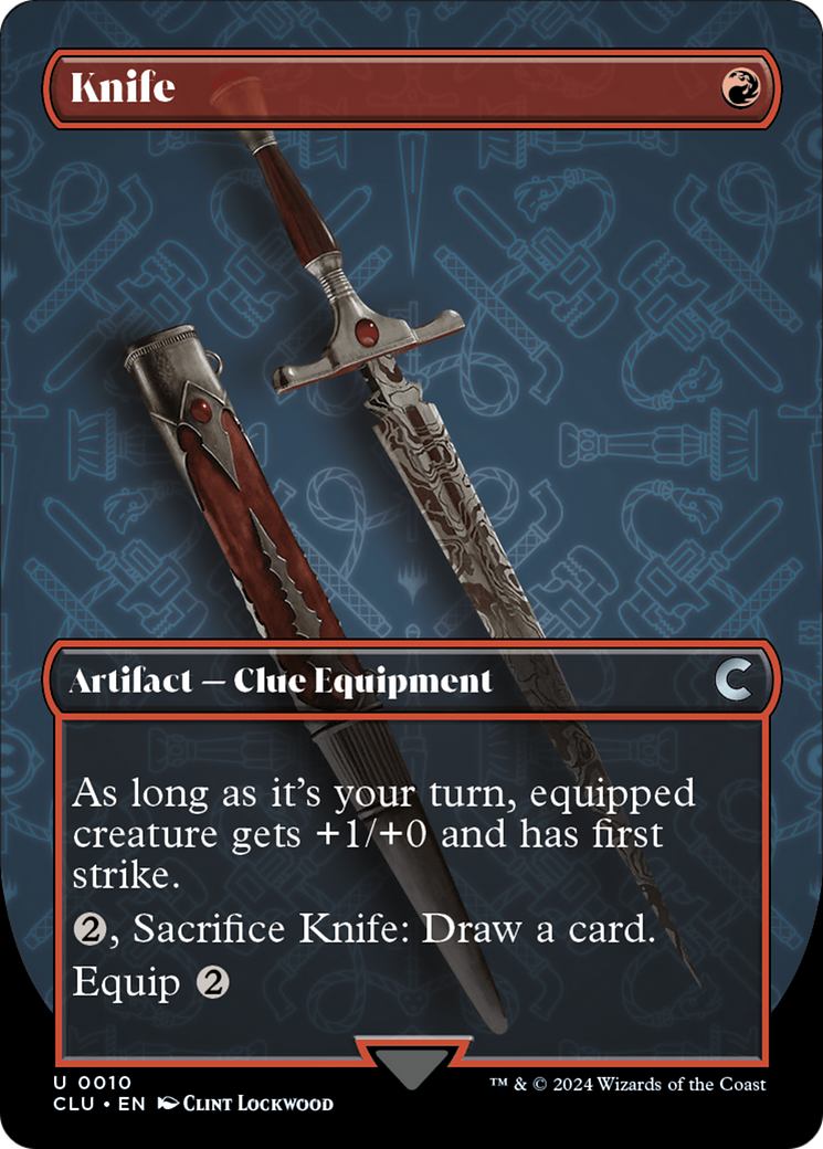 Knife (Borderless) [Ravnica: Clue Edition] | The Time Vault CA