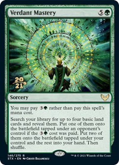 Verdant Mastery [Strixhaven: School of Mages Prerelease Promos] | The Time Vault CA