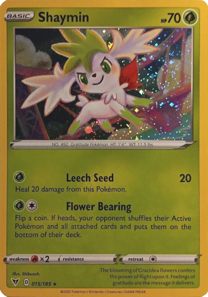 Shaymin (015/185) (Cosmos Holo) [Sword & Shield: Vivid Voltage] | The Time Vault CA