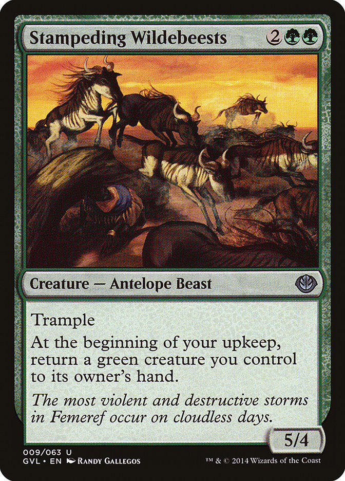 Stampeding Wildebeests (Garruk vs. Liliana) [Duel Decks Anthology] | The Time Vault CA