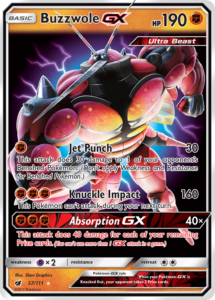 Buzzwole GX (57/111) [Sun & Moon: Crimson Invasion] | The Time Vault CA