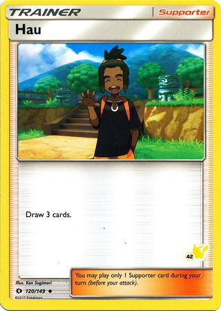 Hau (120/149) (Pikachu Stamp #42) [Battle Academy 2020] | The Time Vault CA