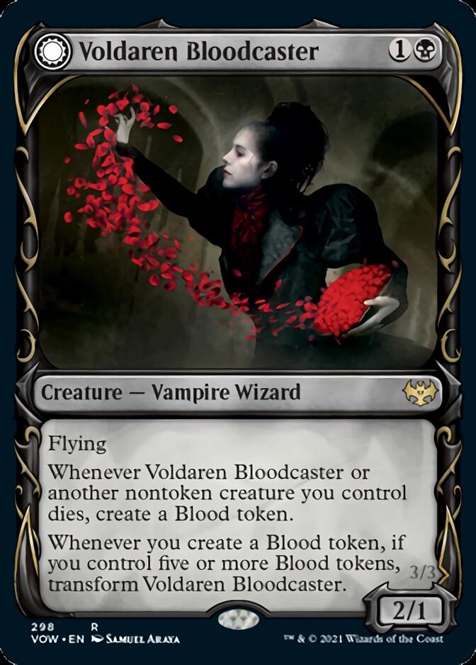 Voldaren Bloodcaster // Bloodbat Summoner (Showcase Fang Frame) [Innistrad: Crimson Vow] | The Time Vault CA