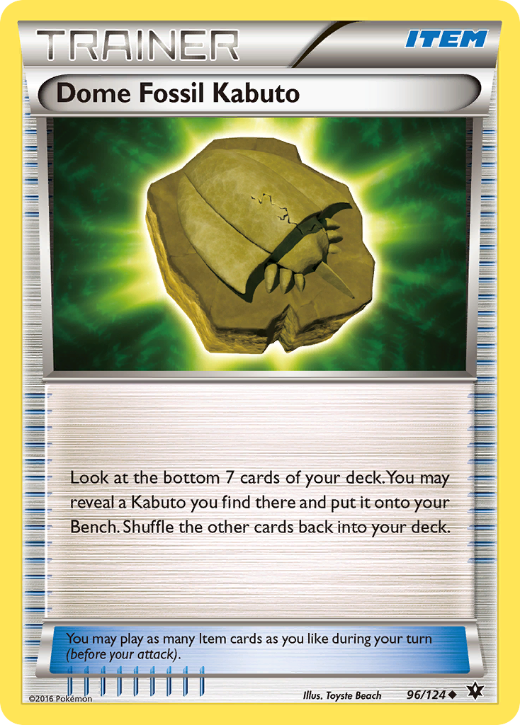 Dome Fossil Kabuto (96/124) [XY: Fates Collide] | The Time Vault CA