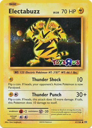 Electabuzz (41/108) (Toys R Us Promo) [XY: Evolutions] | The Time Vault CA