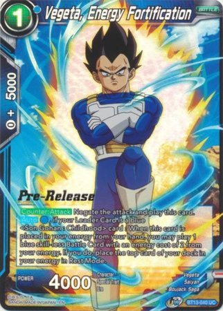 Vegeta, Energy Fortification (BT13-040) [Supreme Rivalry Prerelease Promos] | The Time Vault CA