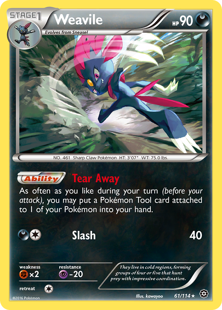 Weavile (61/114) [XY: Steam Siege] | The Time Vault CA