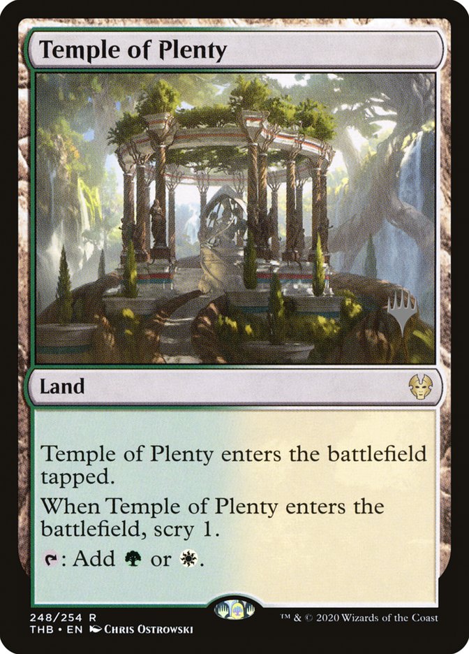 Temple of Plenty (Promo Pack) [Theros Beyond Death Promos] | The Time Vault CA