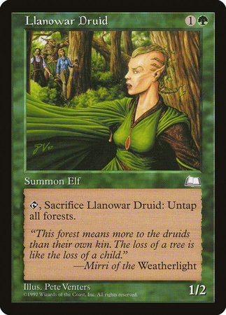 Llanowar Druid [Weatherlight] | The Time Vault CA
