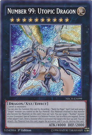 Number 99: Utopic Dragon [NECH-EN099] Secret Rare | The Time Vault CA