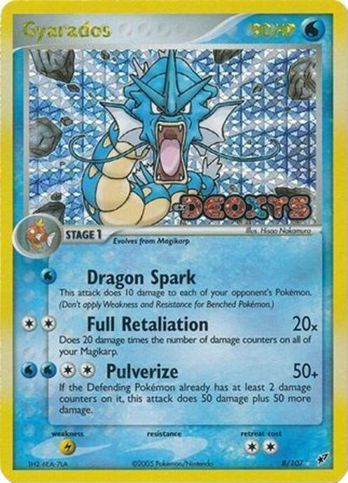 Gyarados (8/107) (Stamped) [EX: Deoxys] | The Time Vault CA